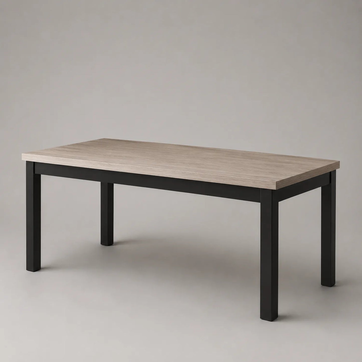 Rechteckiger Esstisch Holzwerkstoff Schwarz Stahlbeine 180x90x75 cm