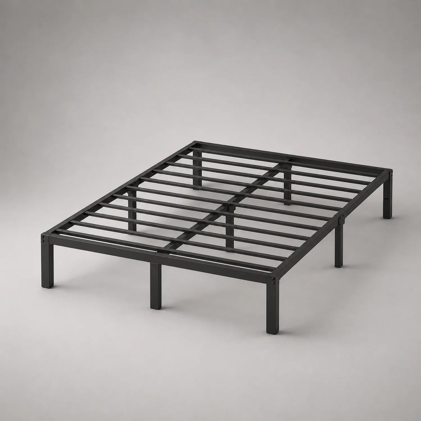 Metallbettgestell Stahl Schwarz 200x140 cm