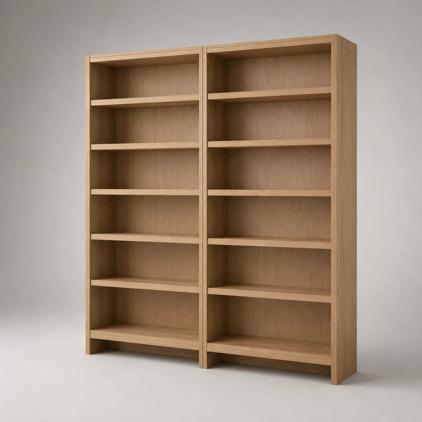 Eichen Holz Bücherregal Set 180cm Höhe 160cm Breite 30cm Tiefe