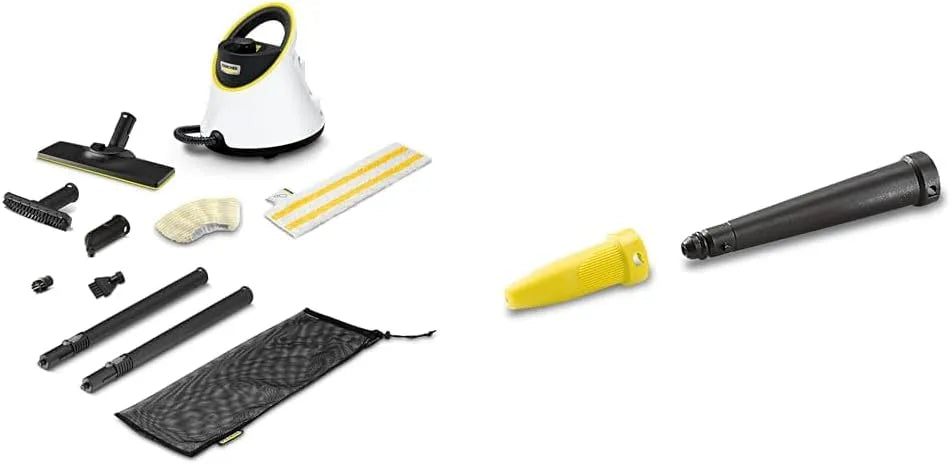 Kärcher Dampfreiniger, SC 2 Deluxe, Flächenleistung: ca. 75m² & Powerdüsen-Set, Gelb, in Schwarz