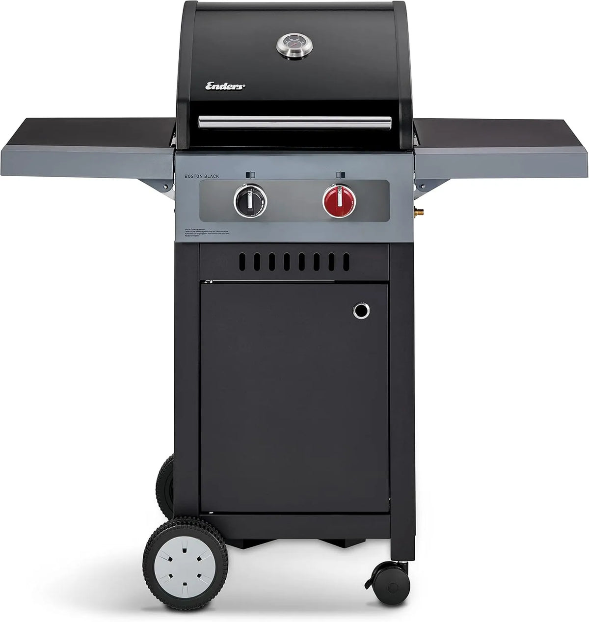 Gasgrill 88616 Enders, BOSTON BLACK 2 TURBO, 2-Brenner aus Edelstahl, TURBO ZONE & HEAT RANGE Brenner-Technologien von, kleier Grill, Grillwagen