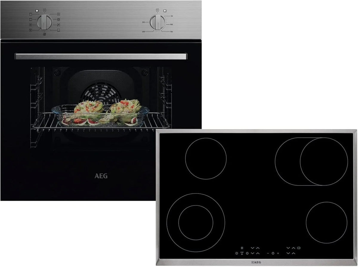 AEG Backofen AB03B NBU5A10CM HK834060XB, Set + Glaskeramikkochfeld