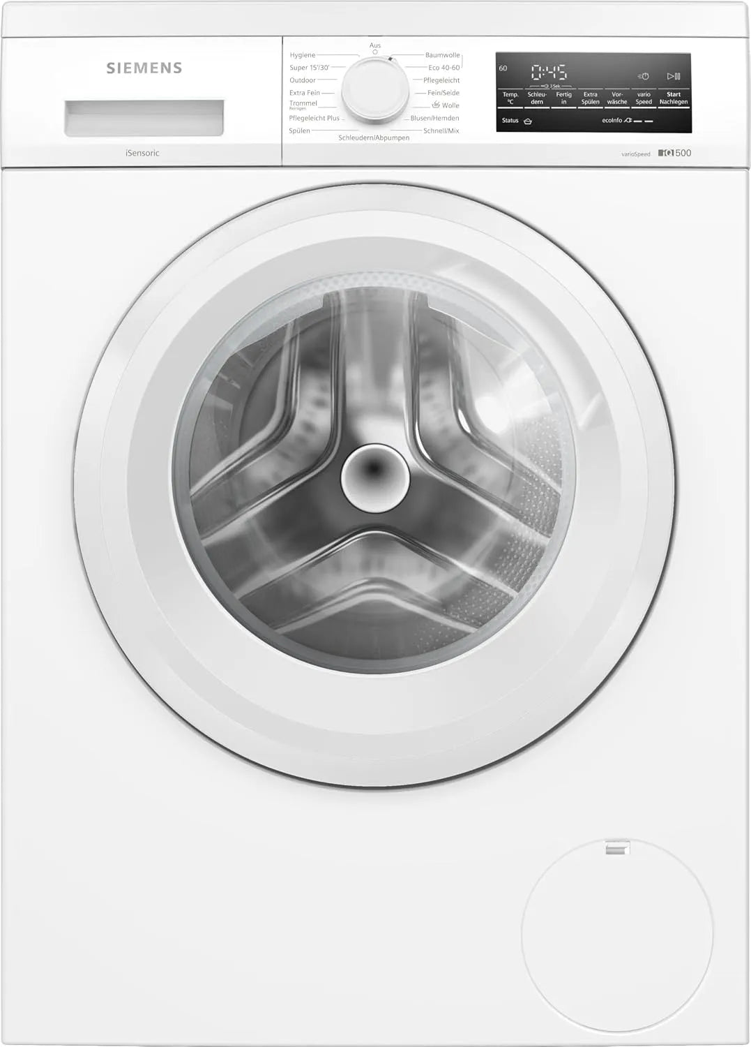 Siemens Waschmaschine WU14UT22 iQ500, unterbaufähig 9 kg, speedPack L, Programme beschleunigen, Outdoor-Programm, iQdrive-Motor, LED Display