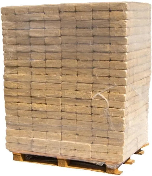 80x12,5kg, Holzhandel Lau, Gewicht 1.000 kg Palette RUF Form Hartholz Brikett Sonder Briketts aus Buche Kamin