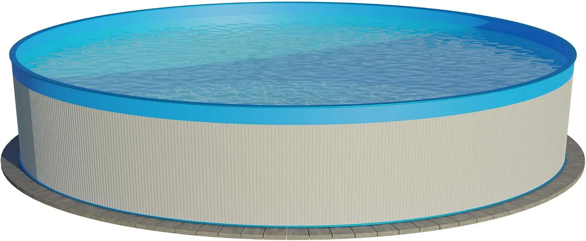 Pool Planet, Stahlwandpool Rundbecken 360 x 84 cm, in freistehender Ausführung & weiß, Swimmingpool groß für den Garten & zum Aufstellen