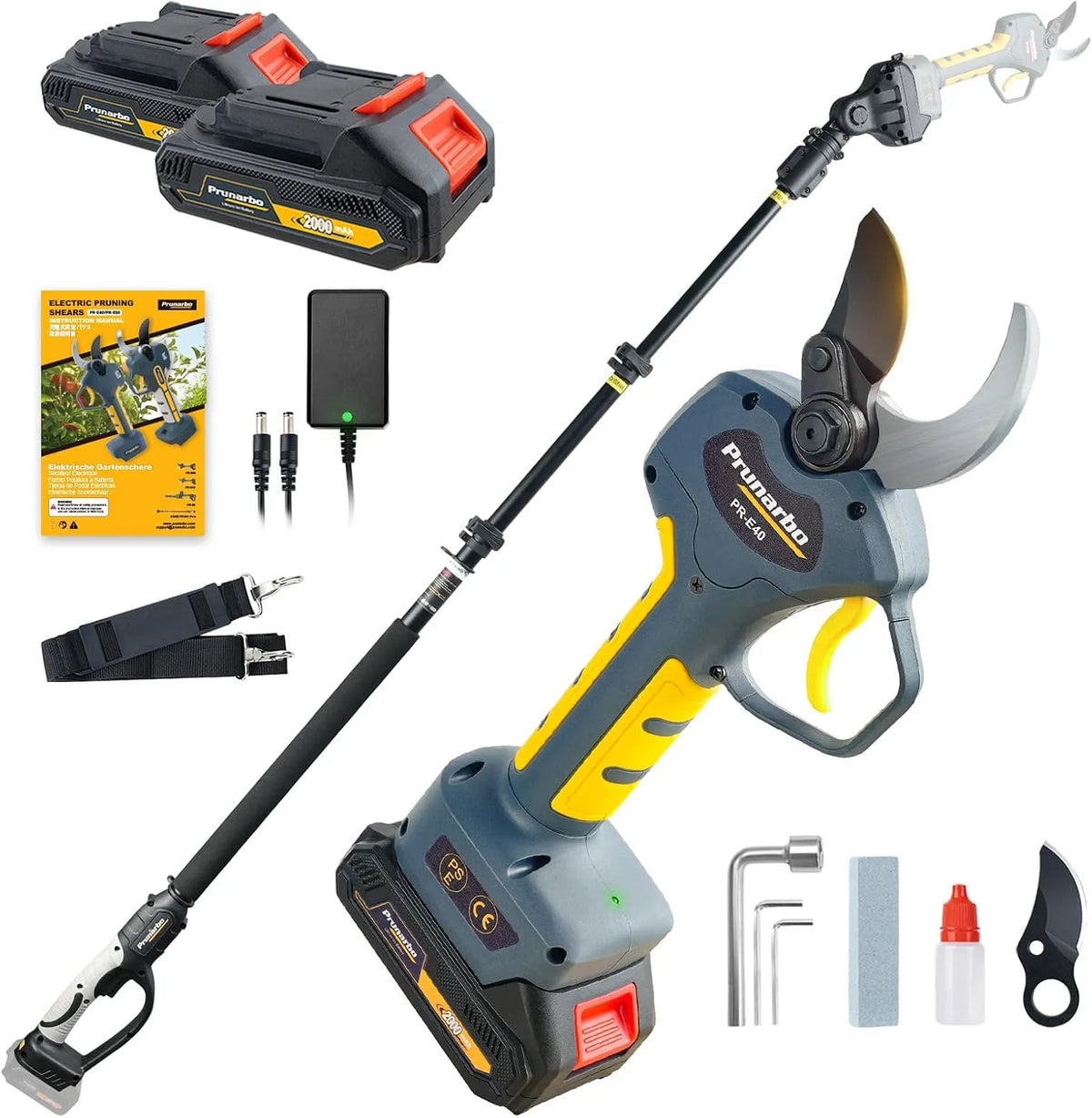 Makita Modell 1.3-2.5M PR-E40-Pruner+Pole, mit 18V Akkus, Set