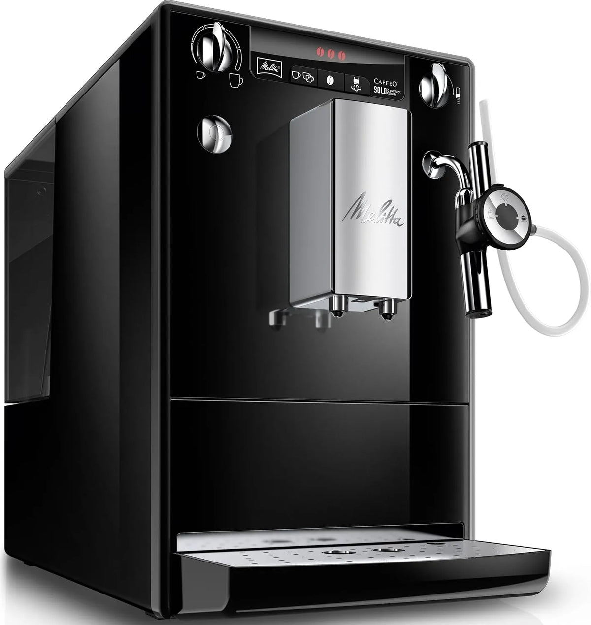 Melitta Kaffeevollautomat E957-201, 3 stufig einstellbare Kaffeestärke, Caffeo Solo & Perfect Milk, mit Milchsystem, Milchaufschäumer, in Schwarz