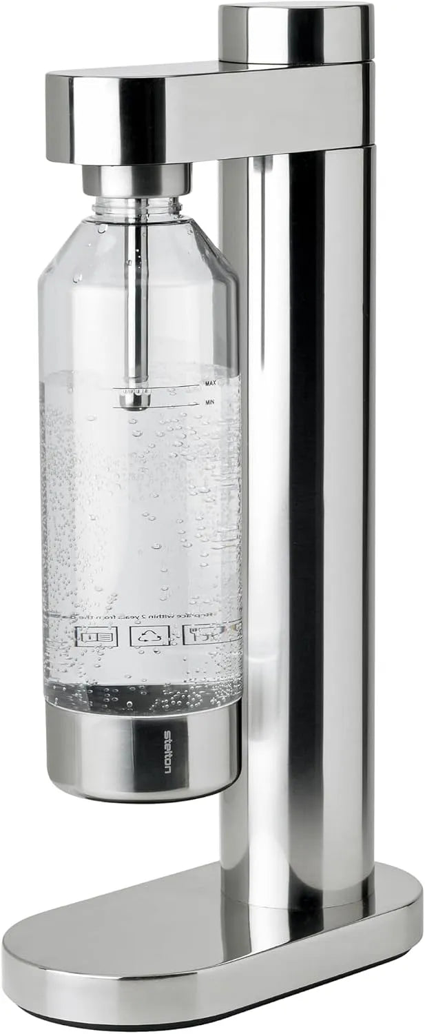 Modell Wassersprudler mit flasche CO2 Stelton Brus, Einstellbare Sprudelstärke, Carbonator für Wasser mit, Edelstahl, Skandinavischem Design