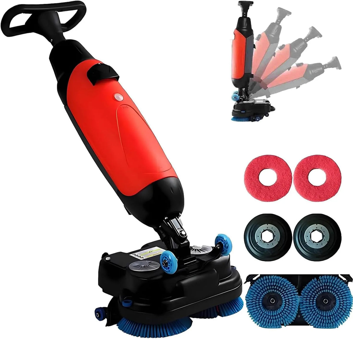 Modell Scheuersaugmaschine 7-l-Tanks Gewerbliche elektrische, 2 x 250 W Bürstenleistung und zwei 4-l- +, Reinigungsleistung 1200 m²
