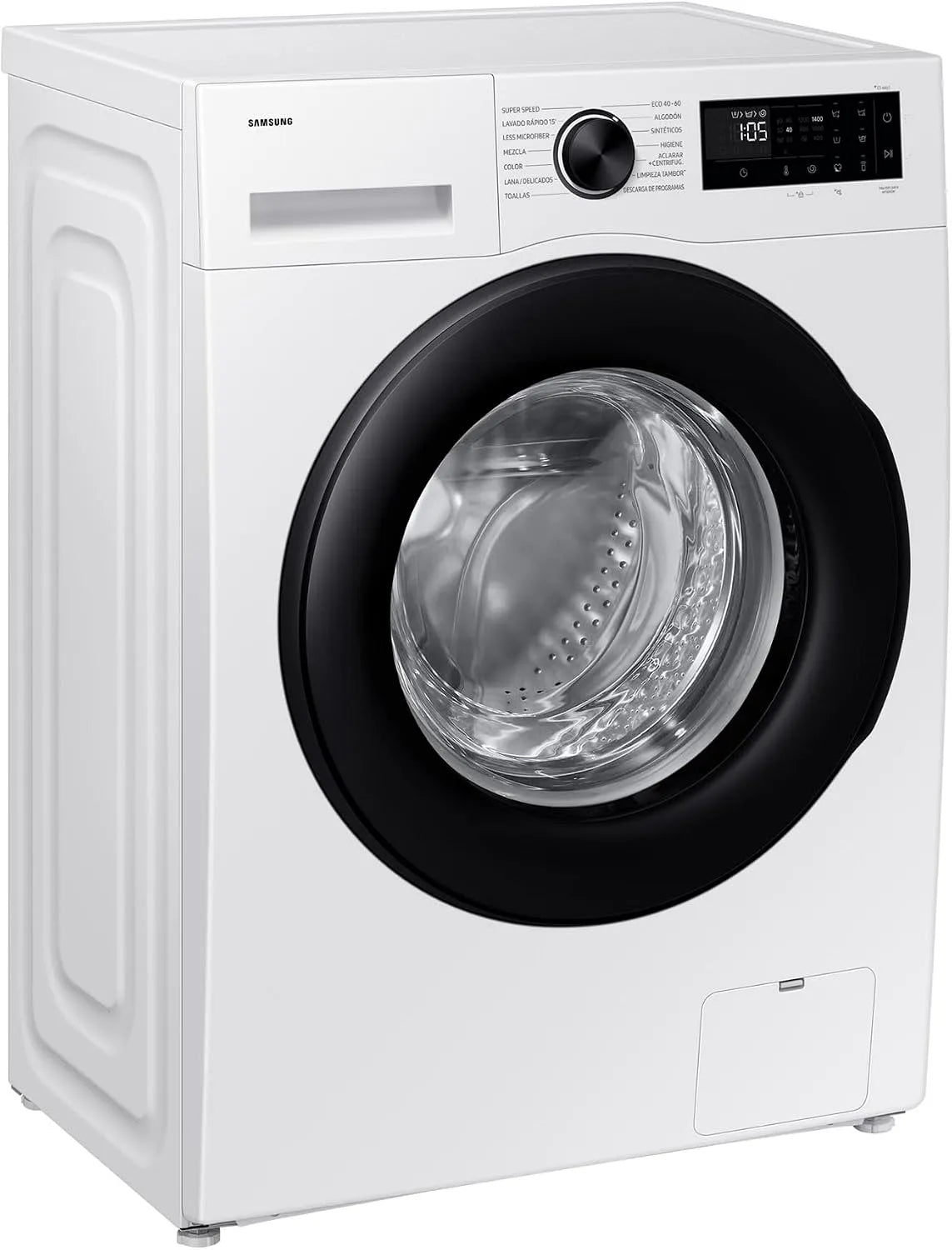 Samsung Waschmaschine WW90DG5G34AEEG WW5100D, Nur 48 cm tief, SuperSpeed 39 Min., AI Energy Mode, EEK: A, Ecobubble, AI Wash, Gewicht 9 kg, SLIM