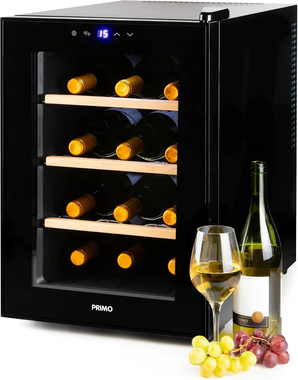 Kühlschrank PR190WK, 12 Flaschen, PRIMO Weinkühlschrank, Energieklasse F, in freistehender Ausführung, Modell PRIMO Weink, in Schwarz