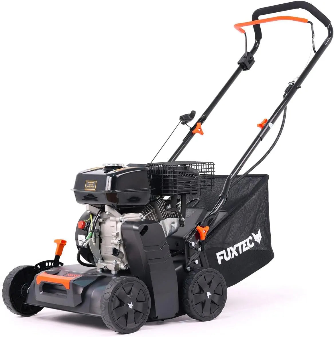 Fuxtec Modell 2in1 FX-BV240ECO 4-Takt-Motor, Vertikutierer 4,1kW 15 Messer, Fassungsvermögen 40L Fangkorb Arbeitsbreite 400m, Front-Tragegriff