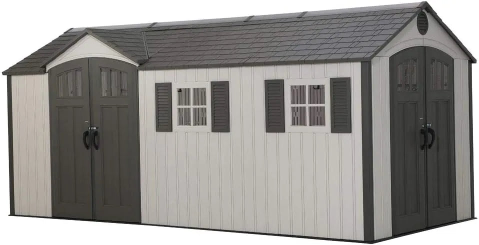 Gerätehaus Lifetime Kunststoff, Maße 535x244 cm, Schneelast 115 kg, Chateau, Wetterfest & UV-beständig, Mit Bodenplatte & Zubehör, m²