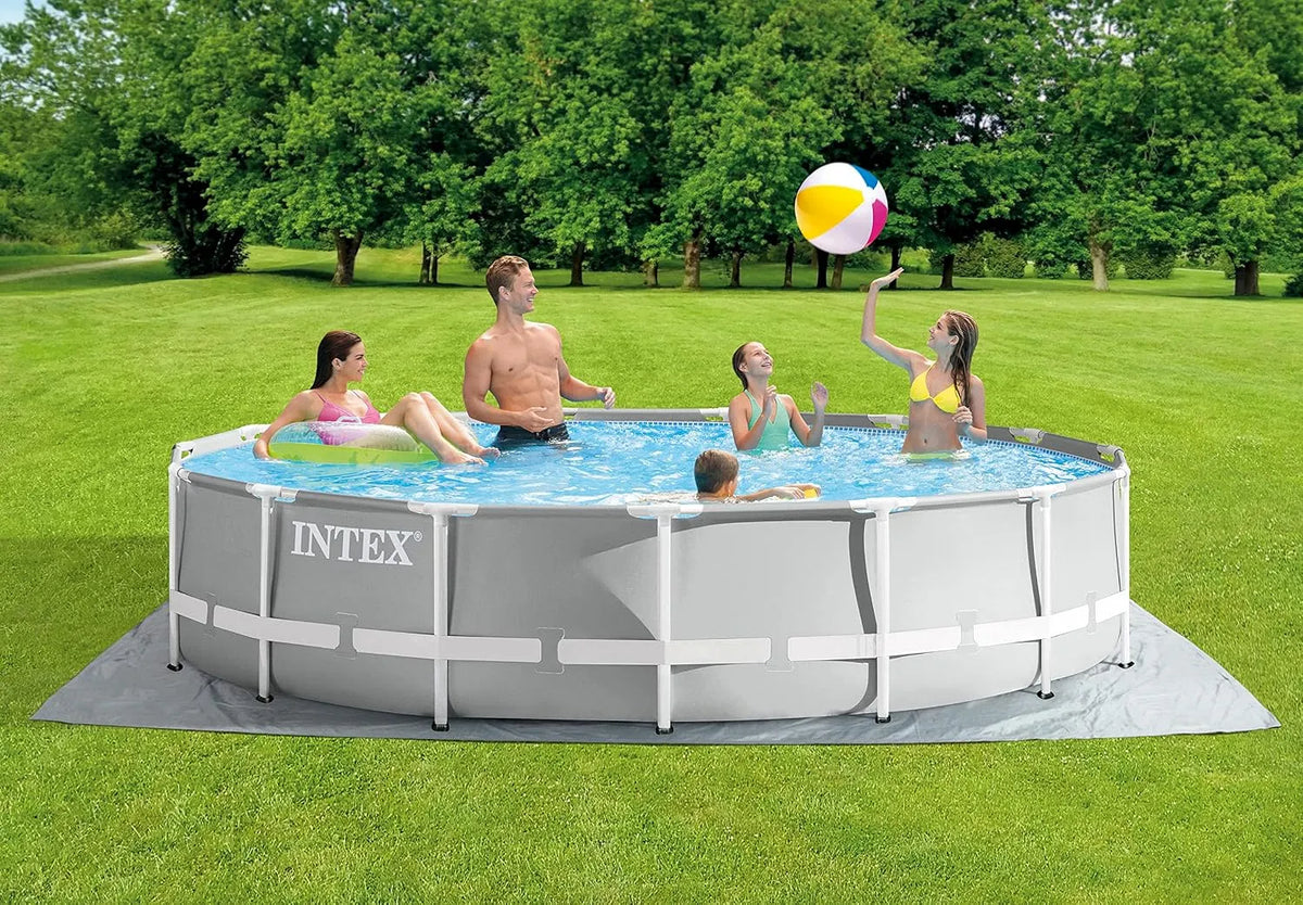 VidaXL Intex Pool 26724GN, Prism Frame Swimmingpool-Set Rund 457 x 107 cm