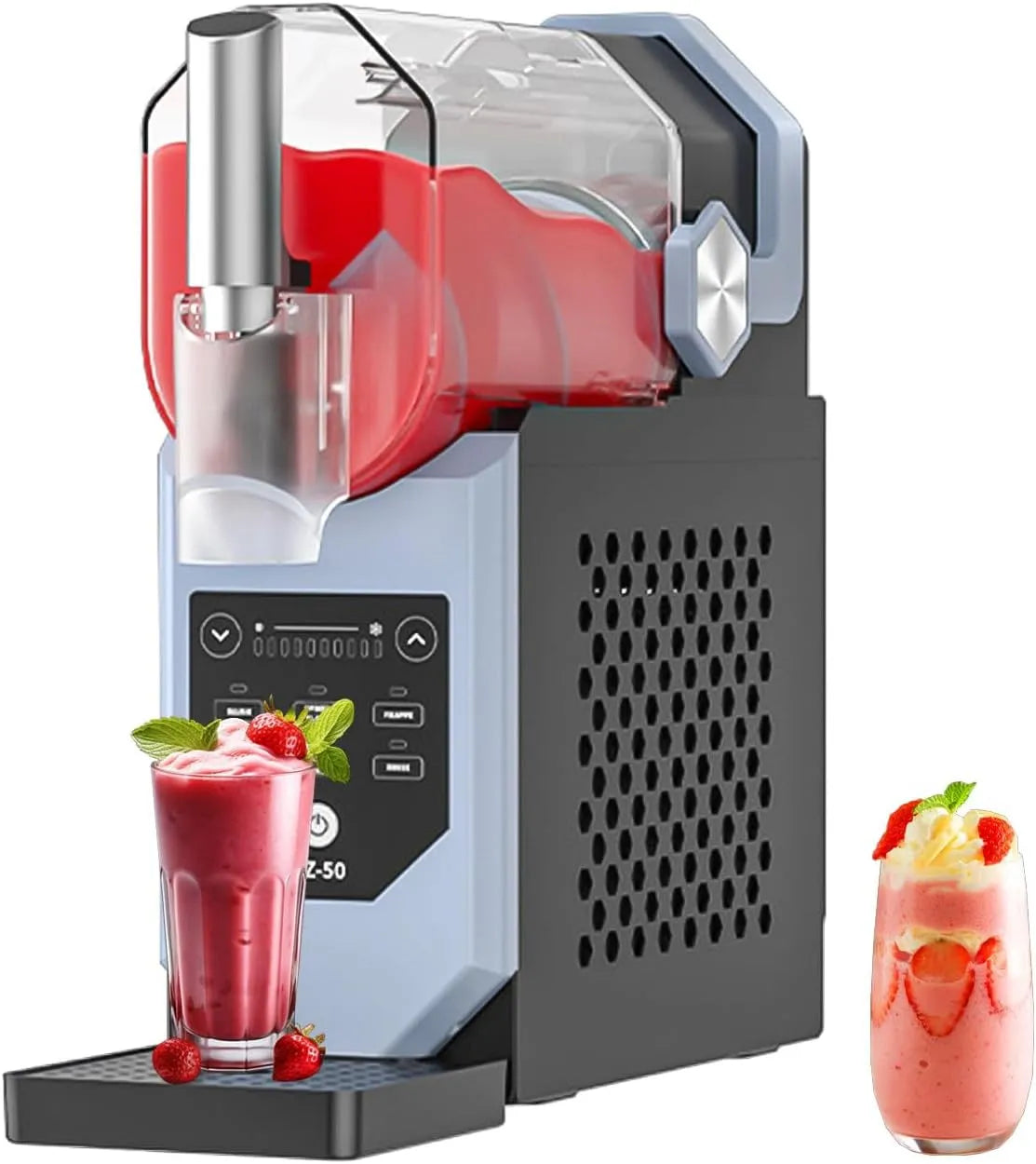 Slush-Maschine, Fassungsvermögen 2L Eismaschine mit 5 Programmen für Slush, für Zuhause, Cocktails, Frappé & Milchshake