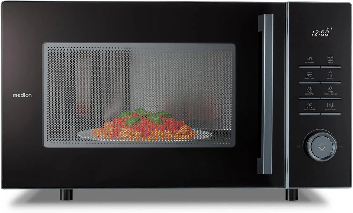 Mikrowelle MD12231 MEDION, Fassungsvermögen 25 Liter, 900 Watt, 1.500 Watt Grill, 11 Betriebsprogramme, Fassungsvermögen 10 Leistungsstufen