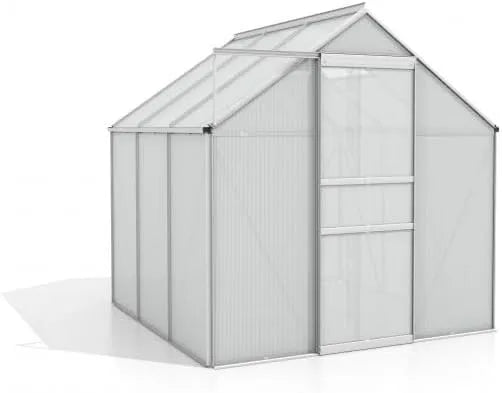 Gewächshaus 3800 Vitavia, Comet aus eloxiertem Aluminium und Hohlkammer-Polycarbonat 4 mm, Maße 195 x 195 x 195 x 197 cm, Made in Germany