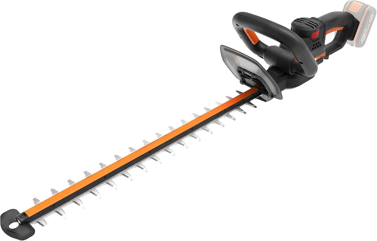 Worx Heckenschere WG263E.9, Nitro Akku 20V, 54cm Schnittlänge, 27mm Zahnabstand, leistungsstarker bürstenloser Motor, ohne Akku & Ladegerät