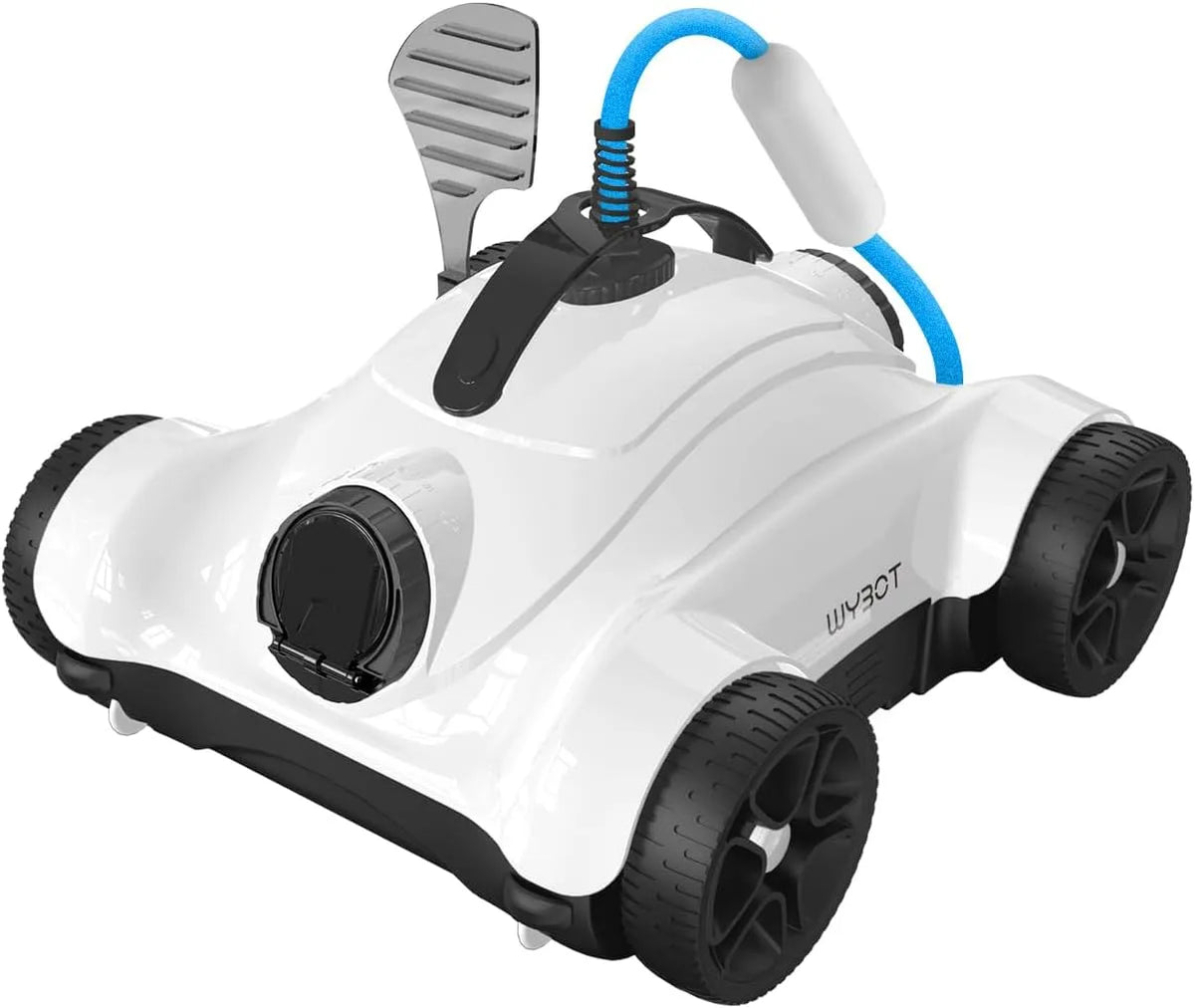 Poolroboter, 2-Fach Motor, 3 Arbeitszeitoptionen, Geeignet für Flachbodenpools, WYBOT Grampus 400, 150W Super-Saugleistung, Einstellbarer Düsenwinkel