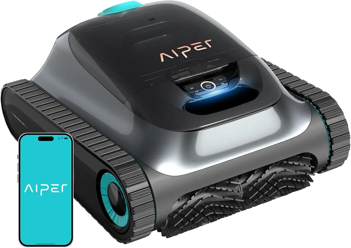 Poolroboter, AIPER Scuba S1 APP Upgrade Akku, 180 Min Laufzeit, Poolsauger für Pools bis zu 150㎡, Ultrafeinfiltration, App-Steuerung & OTA-Updates
