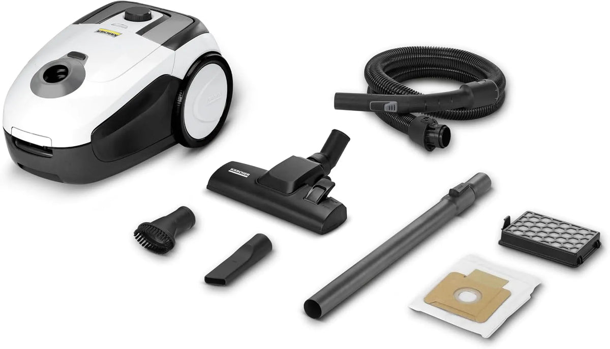 Karcher Staubsauger, VC 2, saubere Abluft, Filterbeutelvolumen 2,8 l, HEPA 13-Filter, 1,5 m Langer Saugschlauch, für EIN gesundes Wohnklima