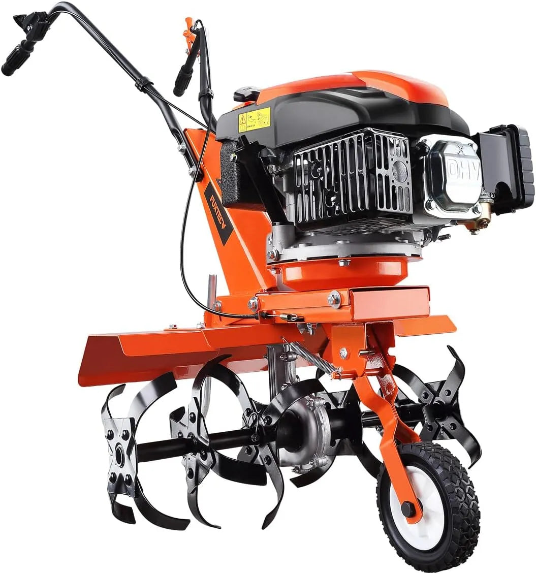 Fuxtec Motorhacke FX-AF1139 139ccm, mit Räder 2,2KW, Benzin Gartenfräse Set inklusive Breitenerweiterung Ackerfräse Bodenfräse Kultivator