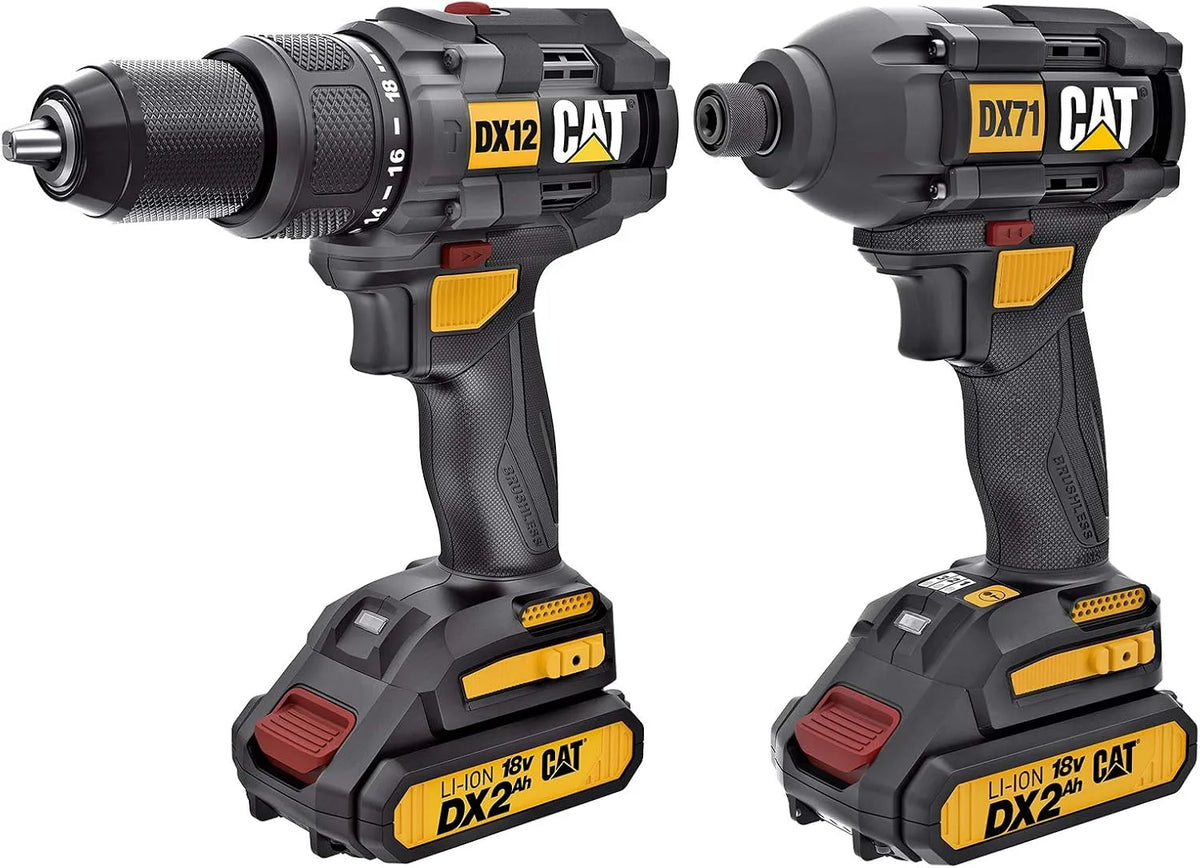 Modell 3200-min 3200-min DX12K 3200-min/max CAT Caterpillar, Spannung 18V, 22 Drehmomentstufen, Bürstenloser Motor, inklusive. Zubehör, 65 Nm