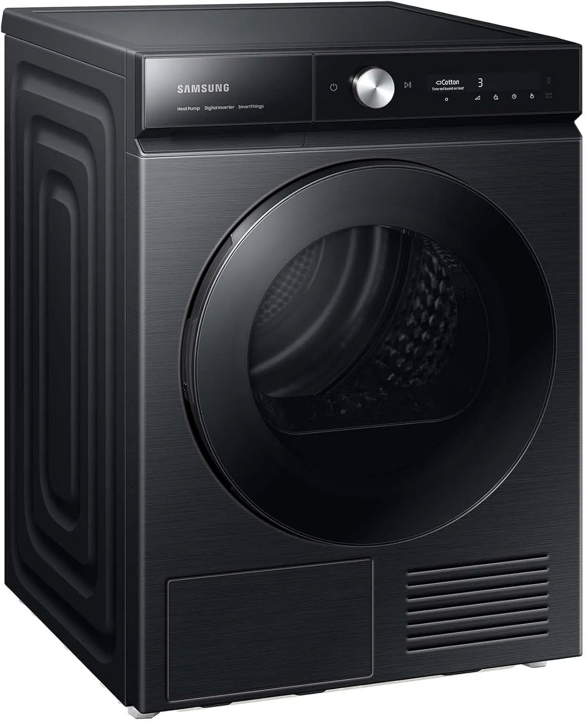 Samsung Wärmepumpentrockner DV90BB9445GBS2, Bespoke, intelligentes Automatikprogramm, AI Control, in Schwarz, Gewicht 9 kg, AI Dry, QuickDrive