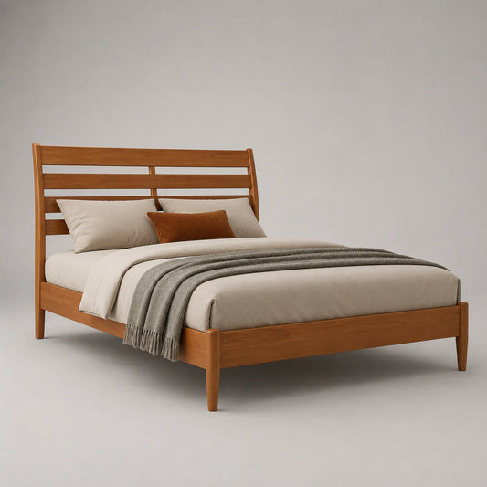 Holzbett Doppelbett 200x160 cm Eiche Braun