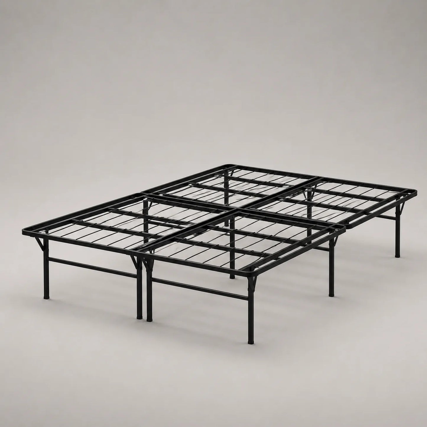 Metallbettgestell aus Stahl 140x200 cm Schwarz