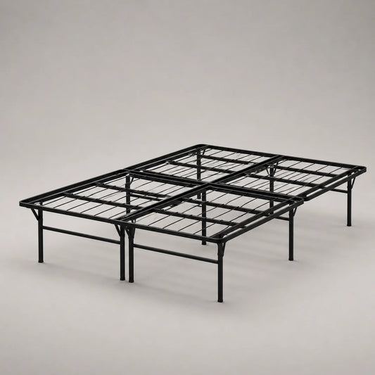 Metallbettgestell aus Stahl 140x200 cm Schwarz