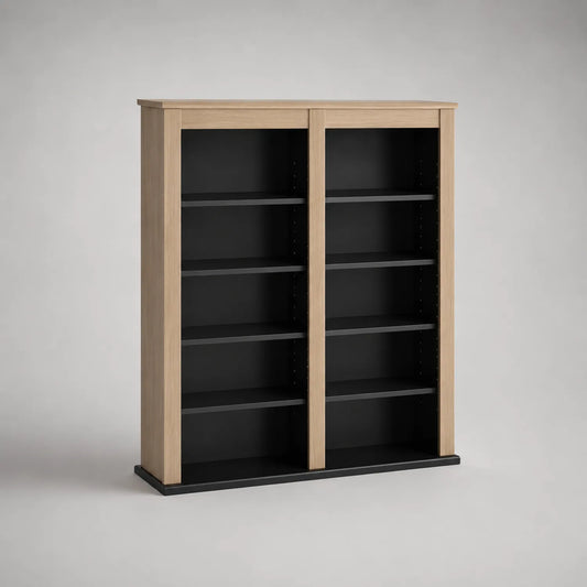 Medienschrank MDF Eiche Schwarz 120x30x180cm