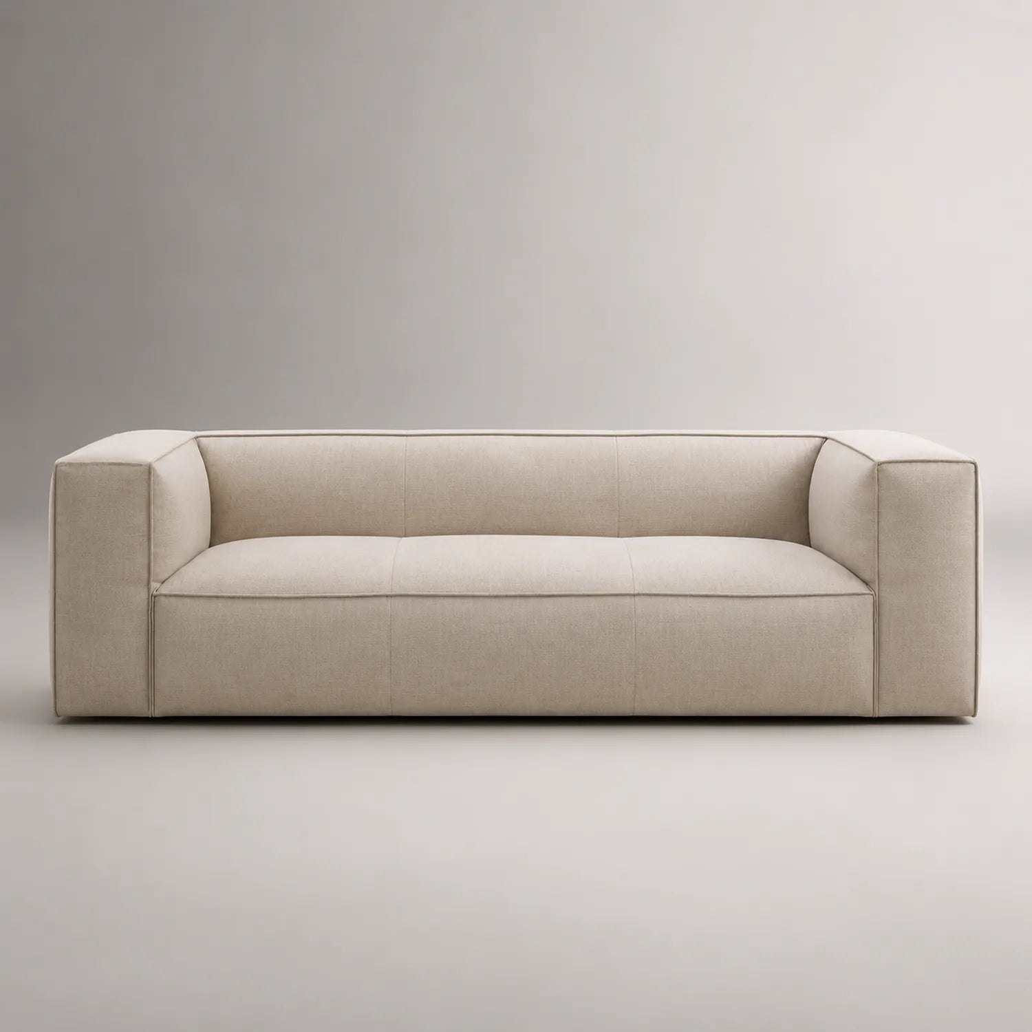 3-Sitzer Sofa Beige Textil