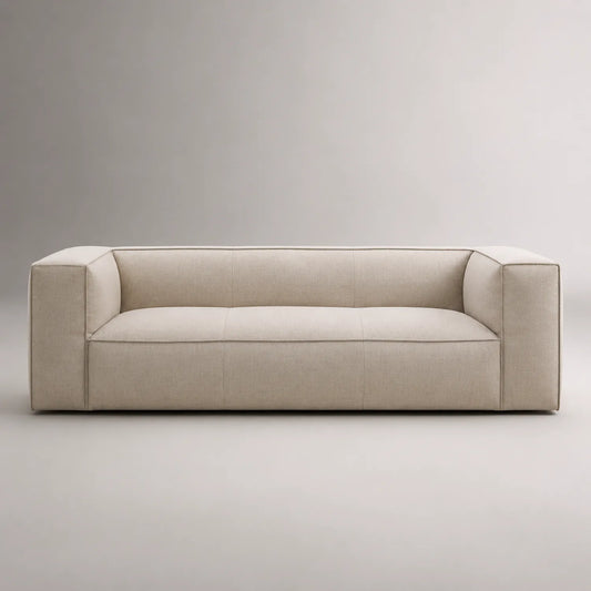 3-Sitzer Sofa Beige Textil