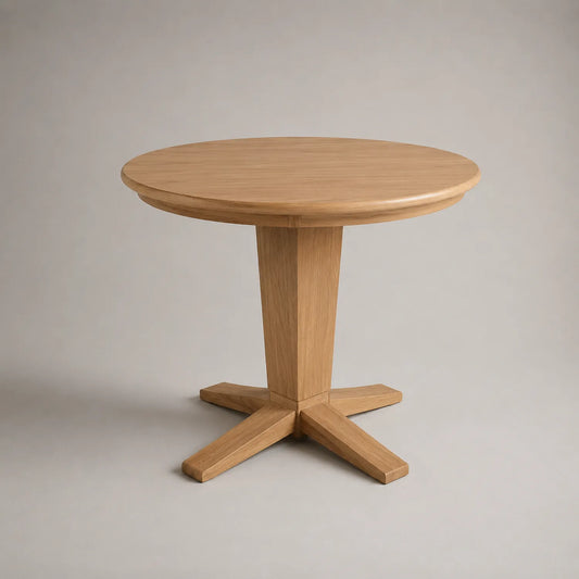 Runder Tisch aus Eiche Massivholz 80cm