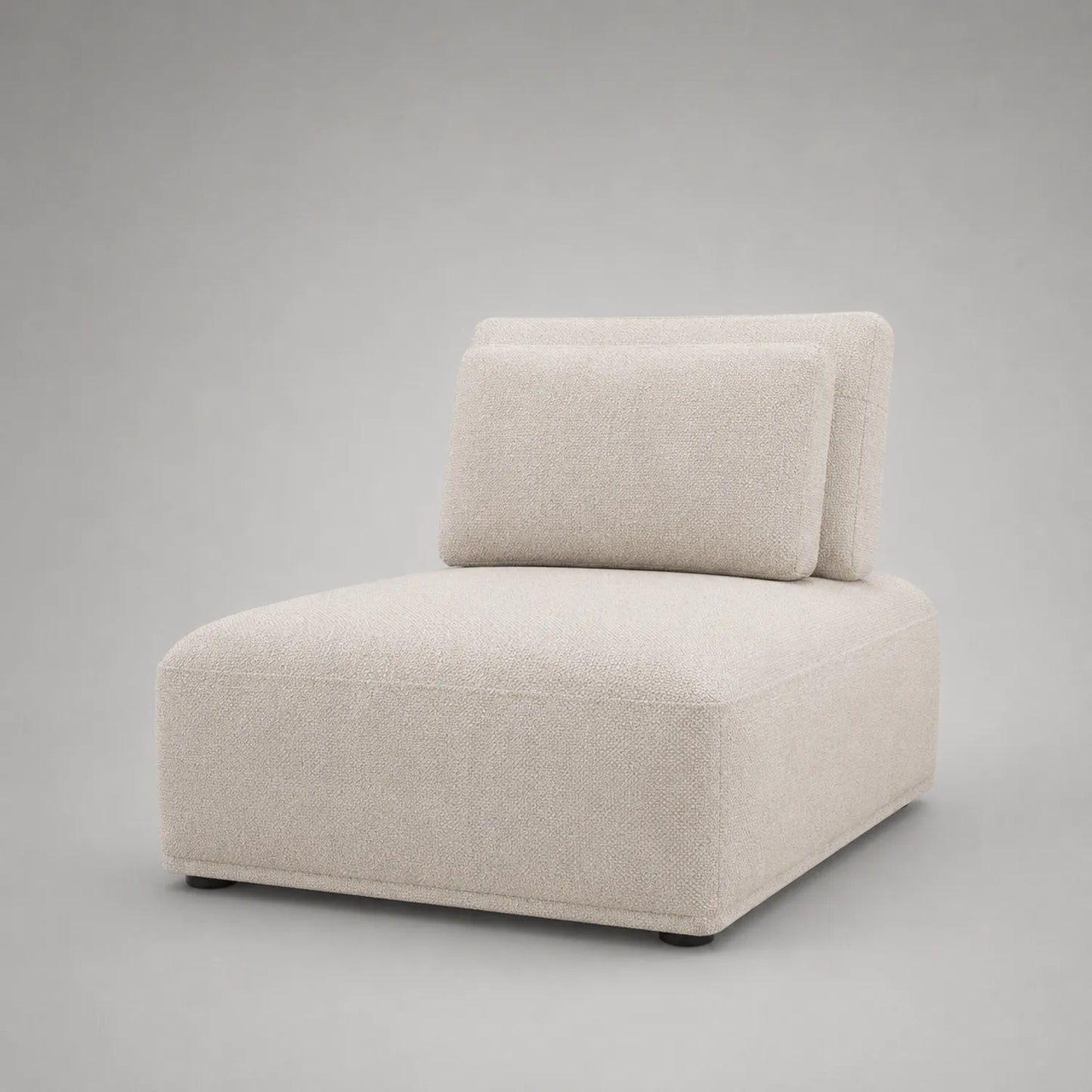 Modulares Sofa Einzelsitz Bouclé Beige 100x95x85 cm