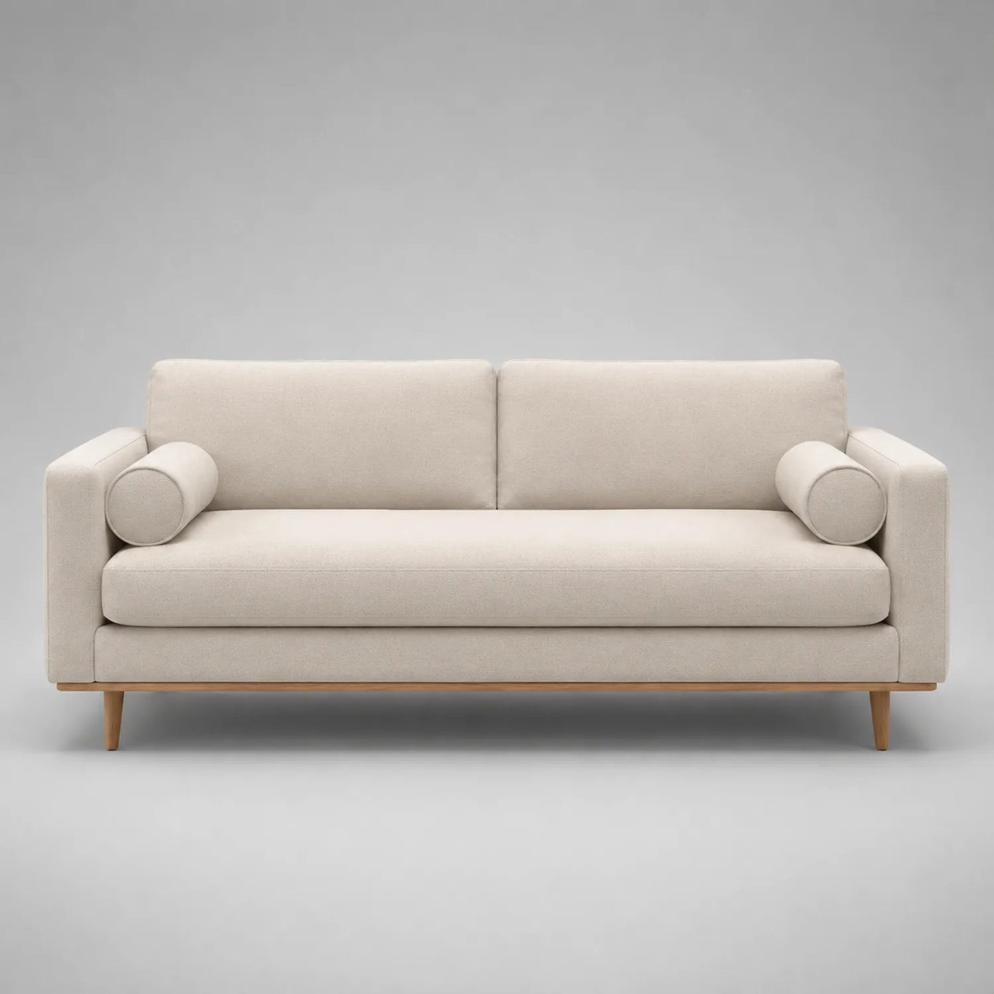 Stoff-Sofa Dreisitzer Beige 200cm