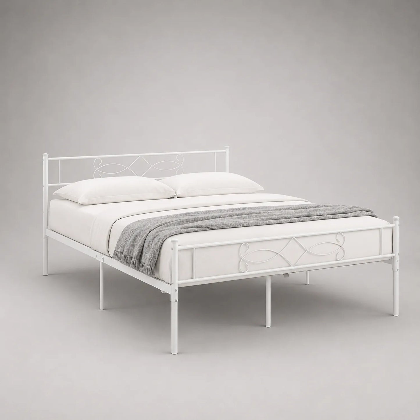 Metallbett 200x160 cm Weiß