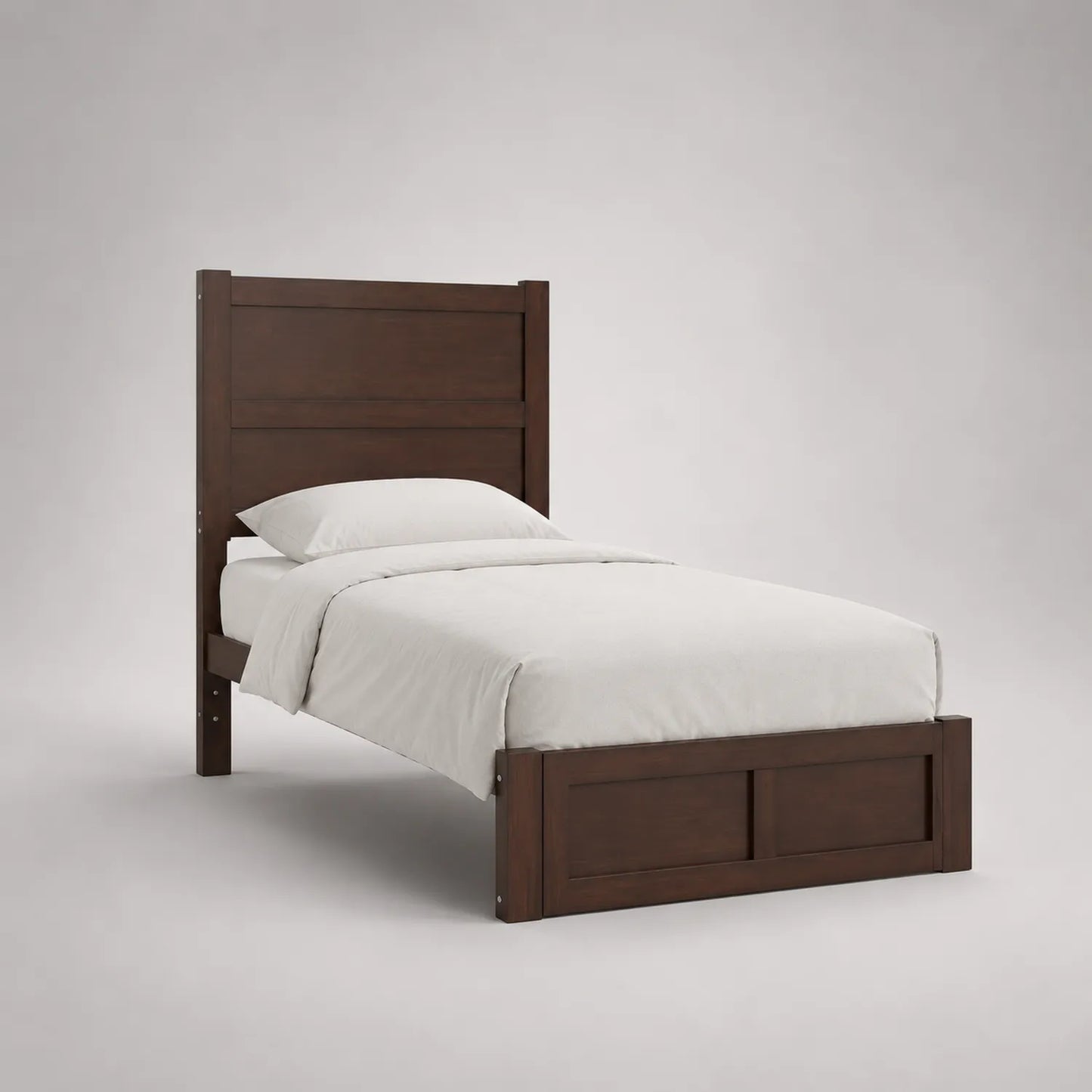 Einzelbett Massivholz Dunkelbraun 200x100cm