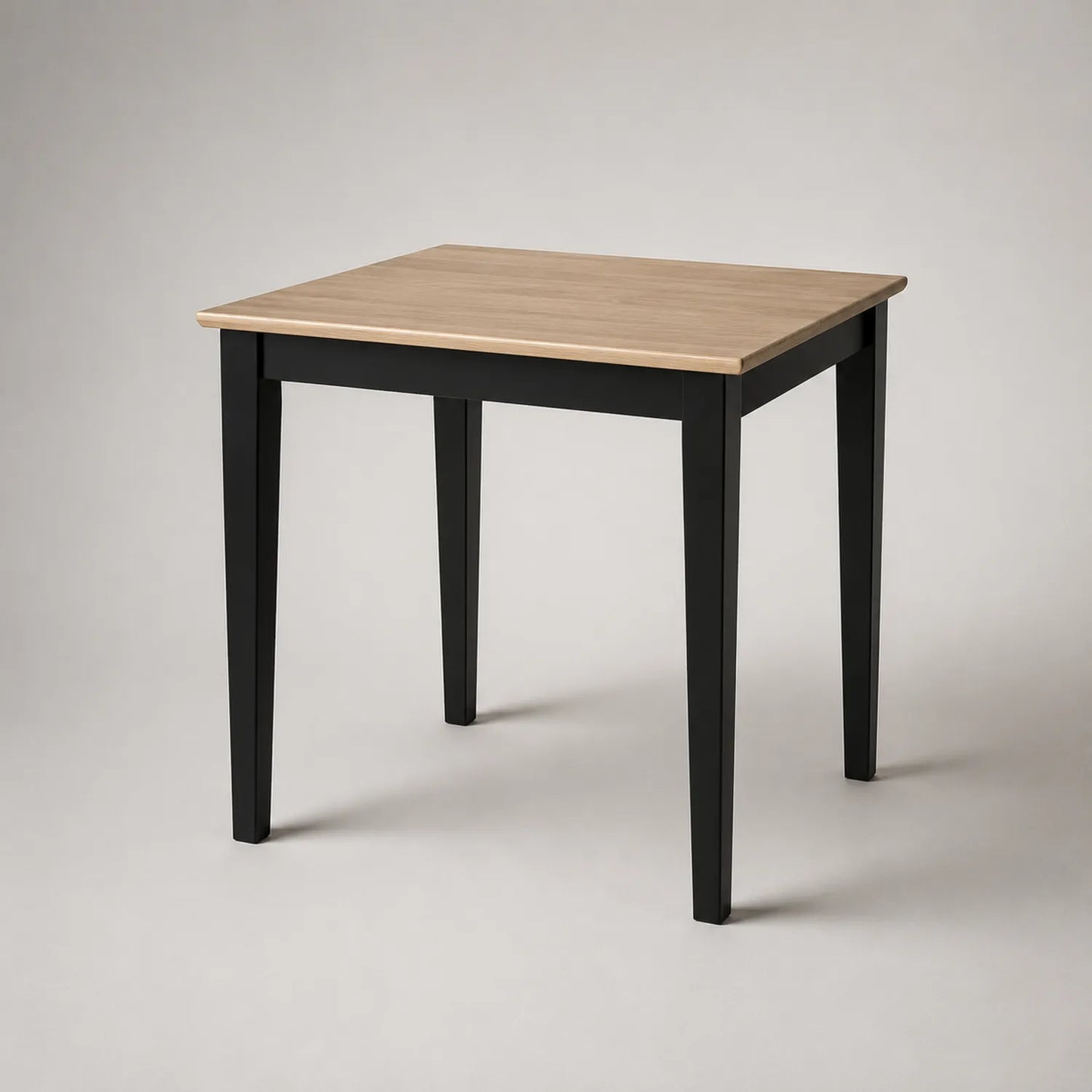 Holz-Metall Esstisch 80x80cm Eiche/Schwarz