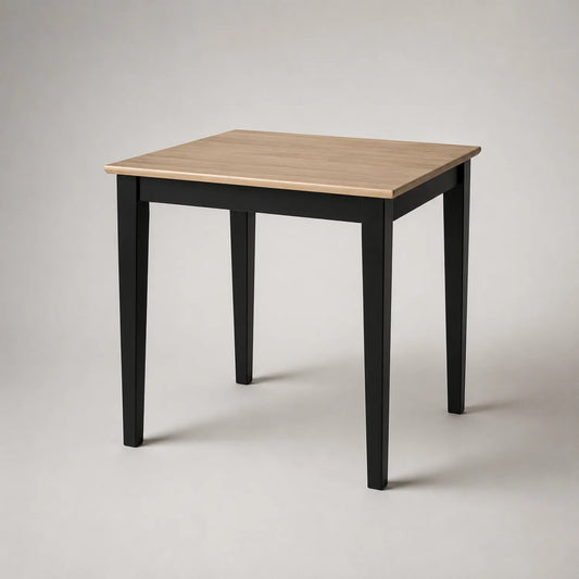 Holz-Metall Esstisch 80x80cm Eiche/Schwarz