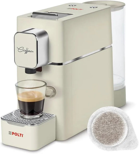 Polti Espressomaschine S15C, Tank 0,85 l, Coffea, cremefarben, 44 mm, Pumpendruck 19 bar, kompatibel mit E.S.E-Pads