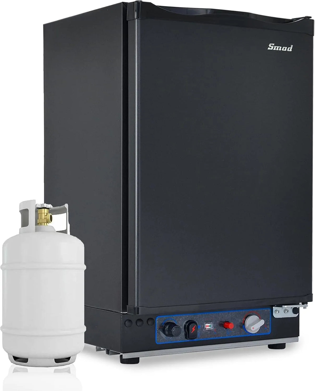 Kühlschrank Smad Camping Gas, Spannung 12V 230V, Fassungsvermögen 40L, 0-10℃, Leiser Absorber Wohnmobil für Auto, Büro und Schlafzimmer, Wendetür