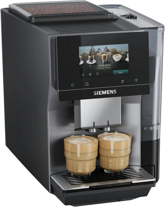 Siemens Kaffeevollautomat EQ700 TP725E01, 40+ Getränke, iAroma, einfache Reinigung, intuitives Farb-Touchdisplay