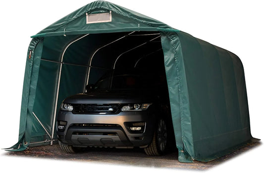 Carport 2300 Garagenzelt, 3,3 x 4,8 m PRIMEtex-Plane Unterstand Lagerzelt dunkelgrün