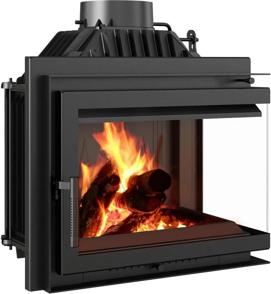 Kamineinsatz KRATKI, Gusseisen Simple rechts 8 kW Ø 150