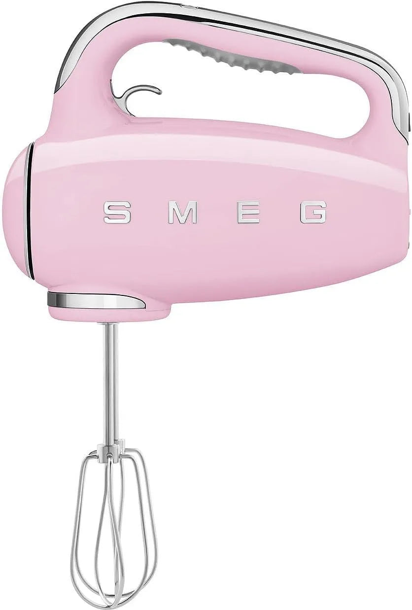 Smeg Modell HMF01PKEU, 4 Peitschen, Leistung 250W, Turbofunktion, Rose, 9 -Geschwindigkeitsniveaus, 2 Ganci -Mixer und umhüllt, Electric Mixer