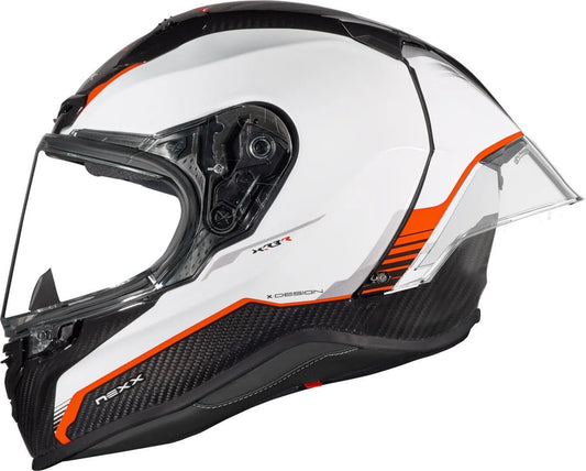 Motorradhelm X.R3R NEXX Carbon, 61/62, weiß, XL, rot