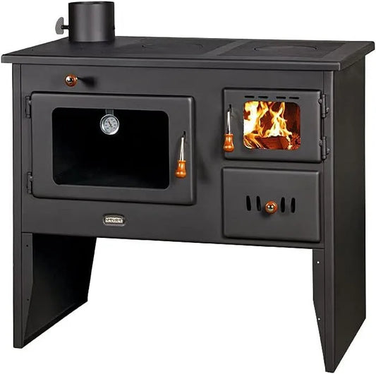 Backofen 2P41, Küchenofen Holzherd mit XL Prity Rauchrohr Links 15 kw, EEK A