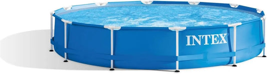 Intex Pool, Ø 366 x 76 cm, Spannung 12V, Metal Frame, Aufstellpool, Mit Filteranlage